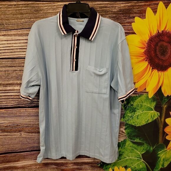 Unbranded  vintage polo blue shirt large Pre-owned - Picture 1 of 2